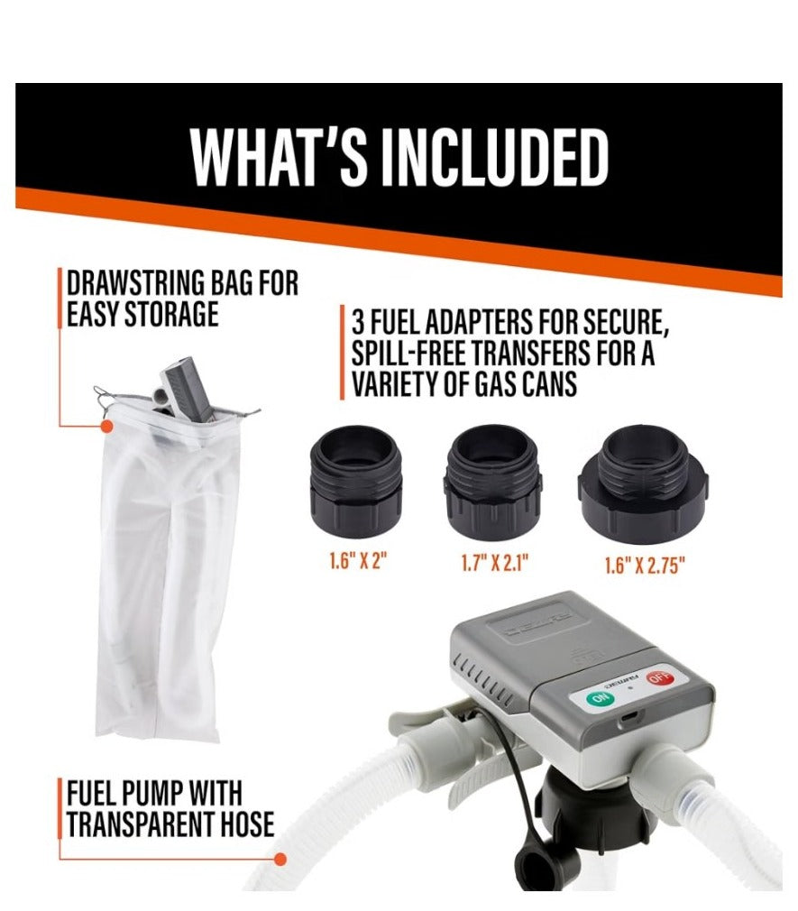 DeWay Fuel Transfer Pump - Auto-Stop and Beep - 3.8 GPM