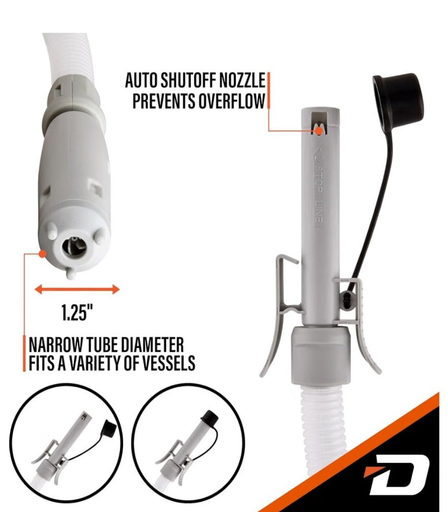 DeWay Fuel Transfer Pump - Auto-Stop and Beep - 3.8 GPM