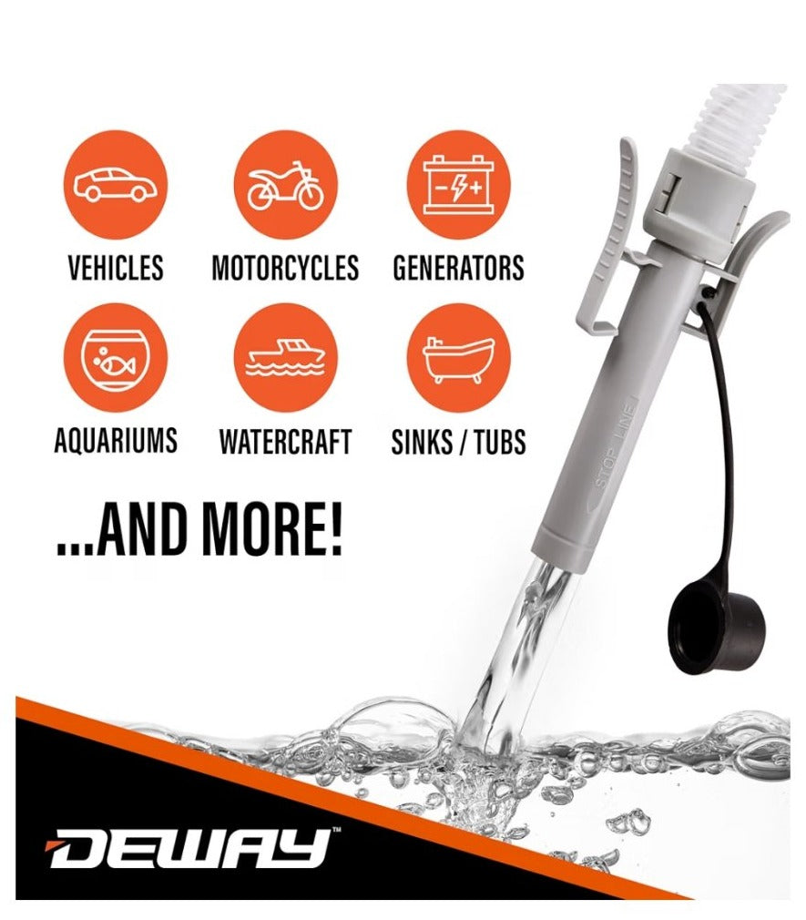 DeWay Fuel Transfer Pump - Auto-Stop and Beep - 3.8 GPM